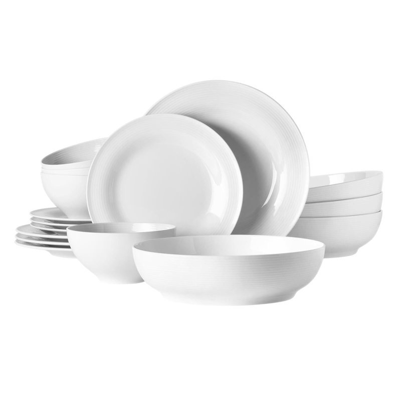 Zaydaan Porcelain Cereal Bowl, White