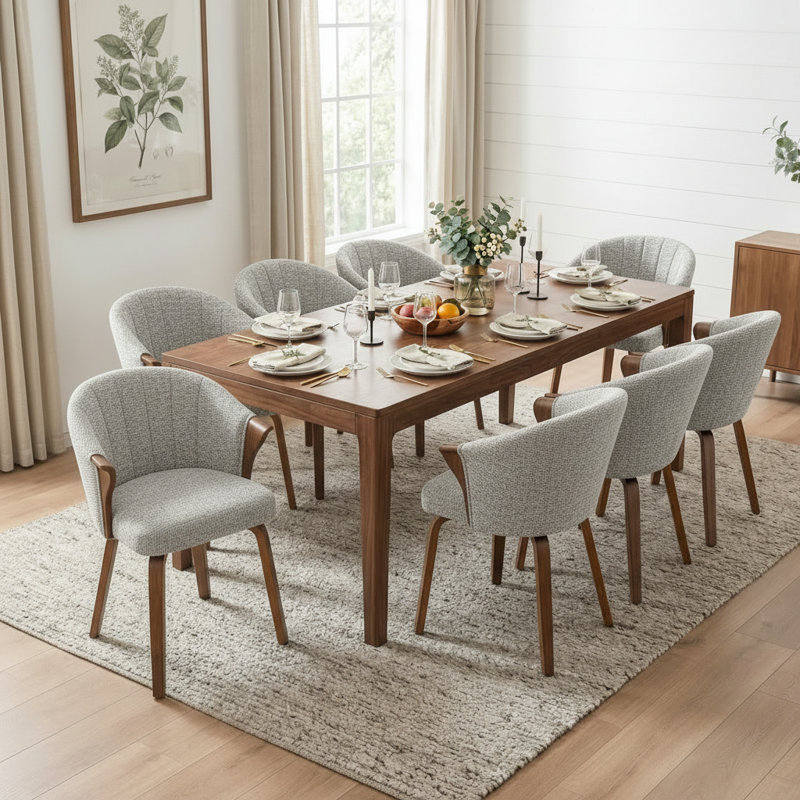 Milano Upholstered Dining Chair, Grey