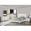 Très grand lit contemporain blanc Eastern