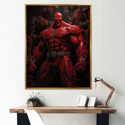 Red Blood Giant Superhero I - Giants Wall Art