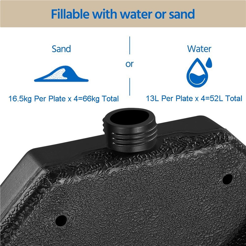 6.7kg Plastic Free Standing Umbrella Base