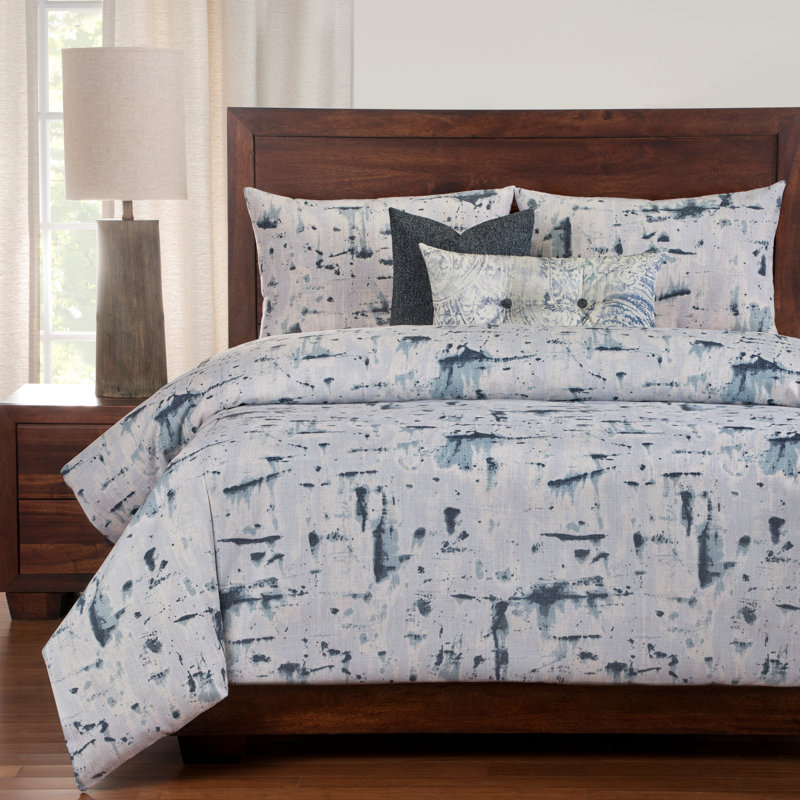 Ensemble de housse de couette de luxe & insert Lapis, Housse de couette simple + 2 coussins décoratifs