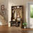 Coat Rack with Adjustable Shoe Shelf, Extra Pocket Storage Features ,Double Storage Space with Hooks.-967731258
