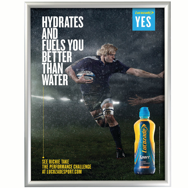 Black Aluminum Snap Open Wall Poster Frame