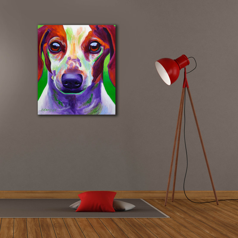 " Dachshund - Cooper " by Dawg Painter, 30" H x 26" W x 1.5" D