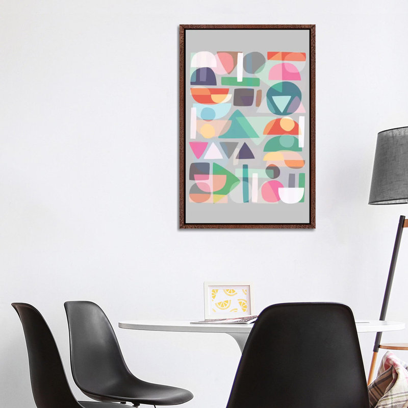 Pastel Geometry II by Mareike Böhmer - Gallery-Wrapped Canvas Giclée on Canvas, Classic Wood Framed