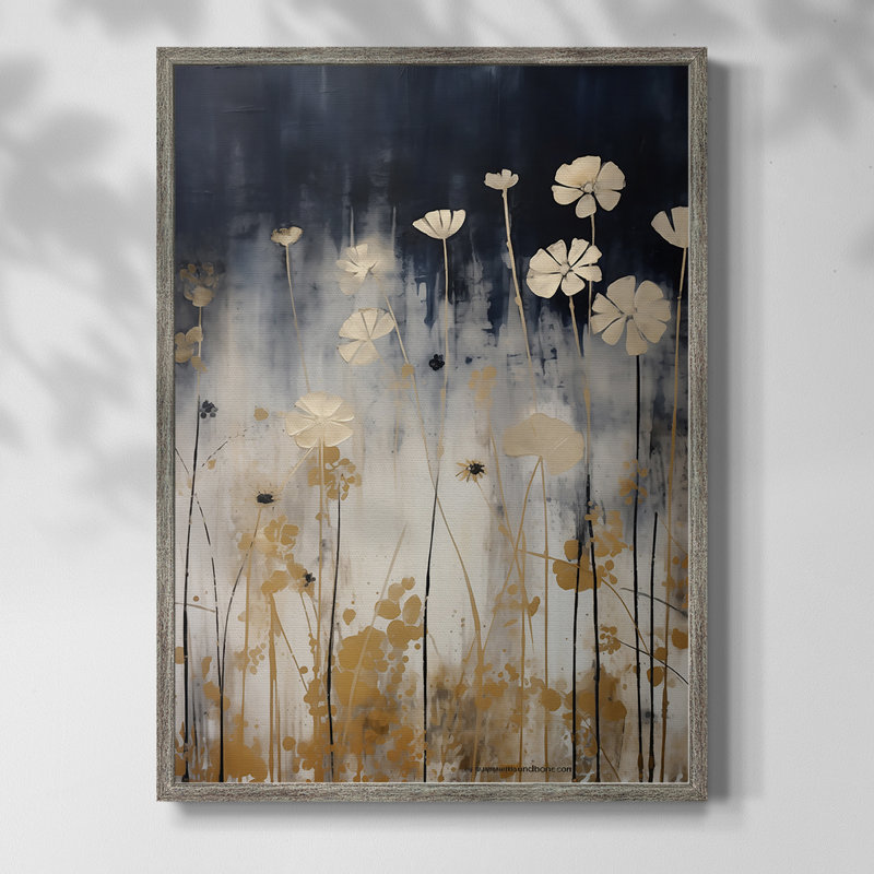 Reproduction encadrée FLORAL Series CDX III - bois massif, H 21 po x l 17 po