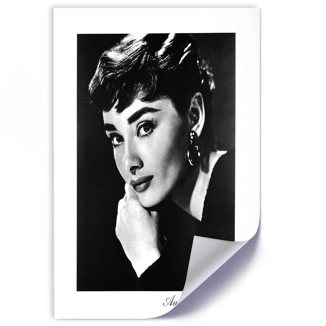 Fotodruck Porträt von Audrey Hepburn