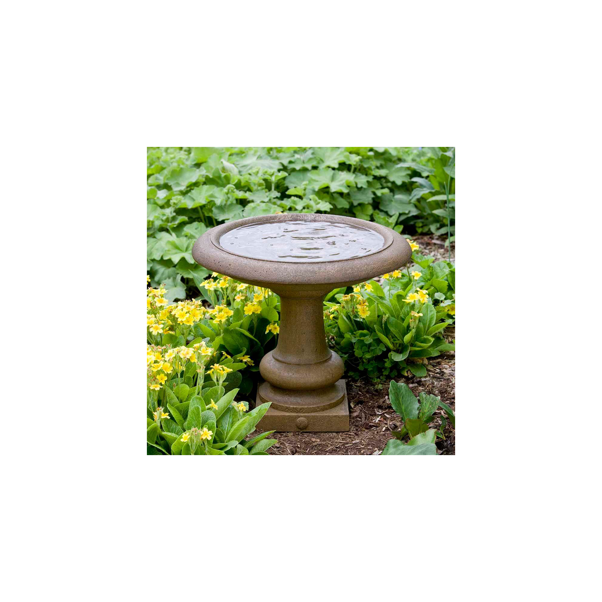 Connerton Birdbath, Aged Limestone