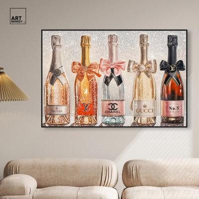 «Champagne Bottles Glitz» par Art Remedy