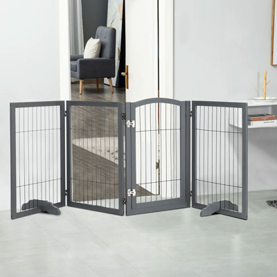 Freestanding Metal Folding Pet Gate