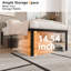 Structure de lit robuste, lit plateforme en métal sans sommier-1039662290-1007321422