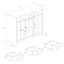 Buffet Farmhouse avec 3 tiroirs et 3 portes
