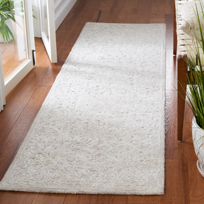 Martha Stewart Hand Tufted Wool/Viscose/Cotton Southwestern Rug in Light Gray/Taupe