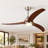 52" Solid Wood Blades Ceiling Fan With Light with Remote Control