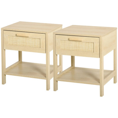 Mullica 40cm W Manufactured Wood Bedside Table