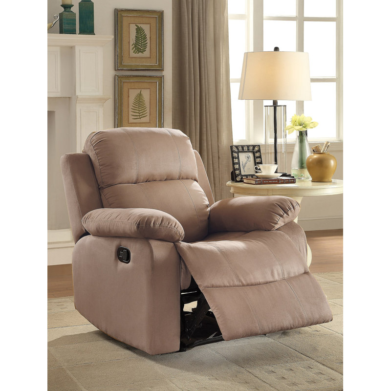 Fauteuil inclinable brun avec accoudoirs coussinés