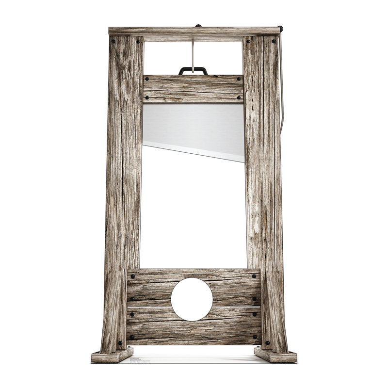 Rustic Life-Size Guillotine Cardboard Standin Decor