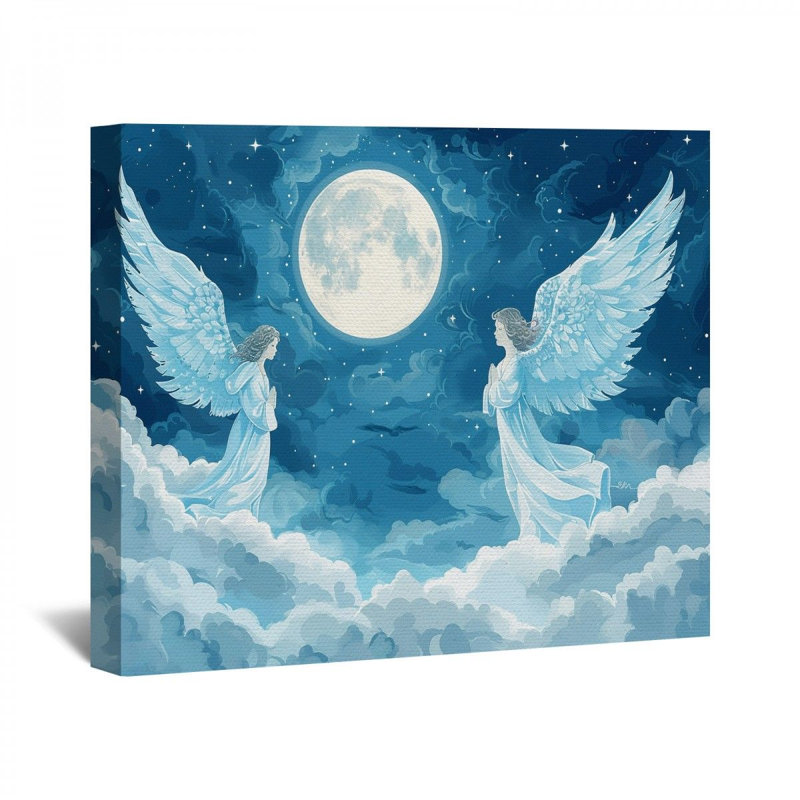 «Angels» sur toile, H 16 po x l 16 po