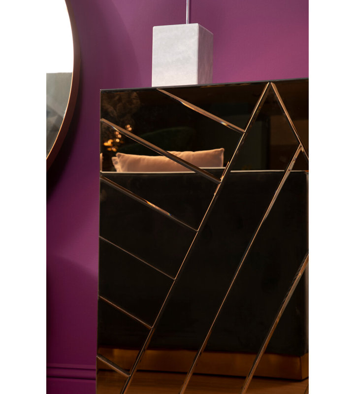 122cm Glass Top Console Table