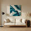 «Lyrical Abstraction 89», art mural en métal vert-1952164076