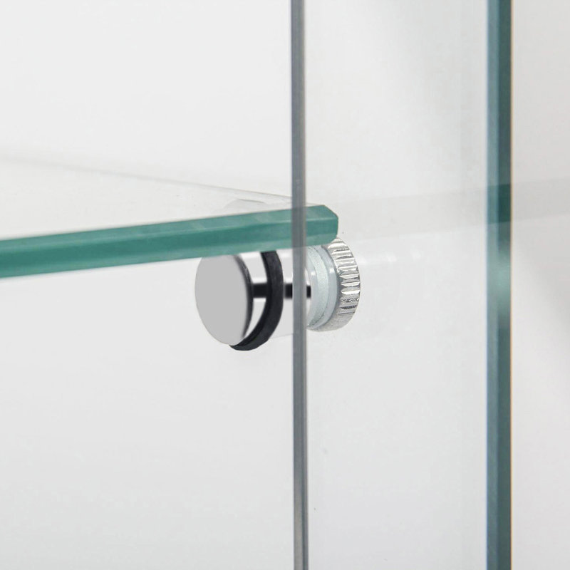 Tempered Glass Display Cabinet, White