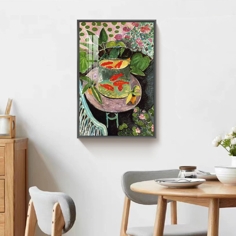 " Goldfish " by Henri Matisse, Black, 24" H x 16" W x 1.3'' D