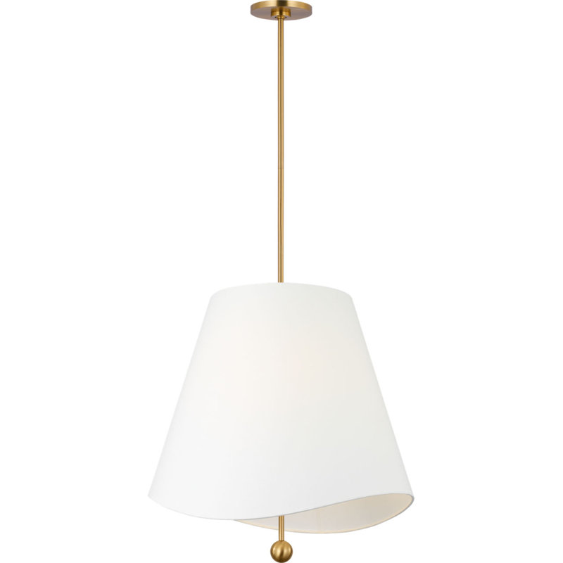 Beauvoir Hanging Shade, 19.88" H x 23.88" W x 22.38" D, Burnished Brass