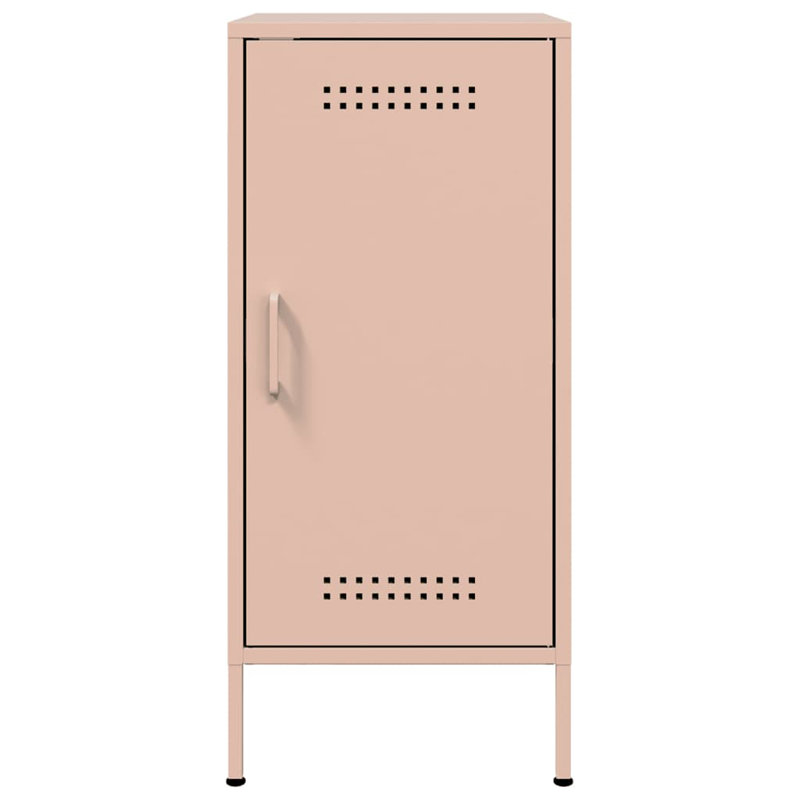 Amielle Steel Accent Cabinet, Pink