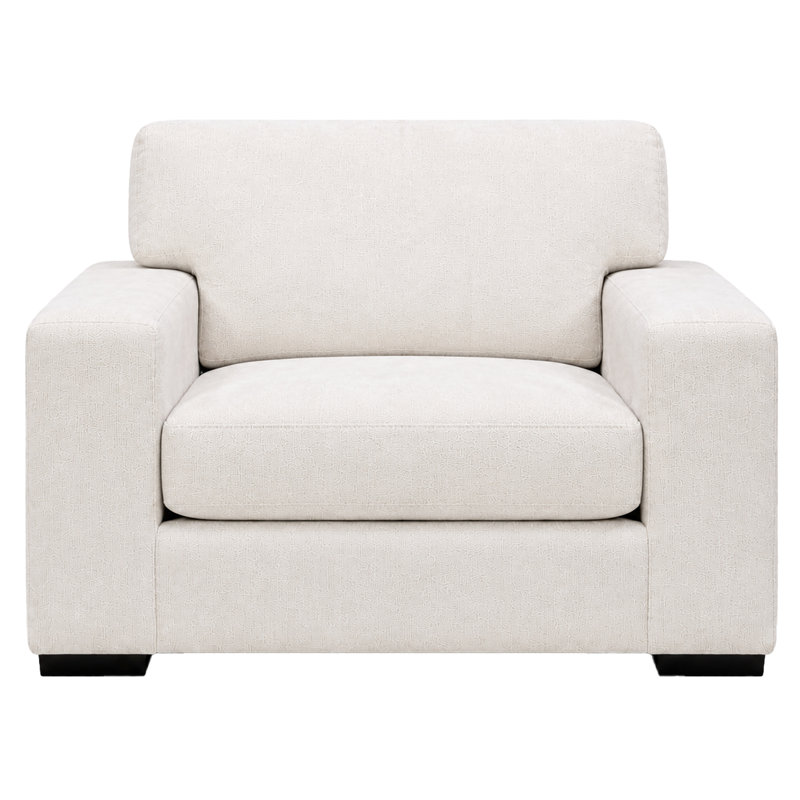 Chaise en tissu Macklin, crème