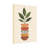 Abstract Stacked Pots With Green Plant Pattern