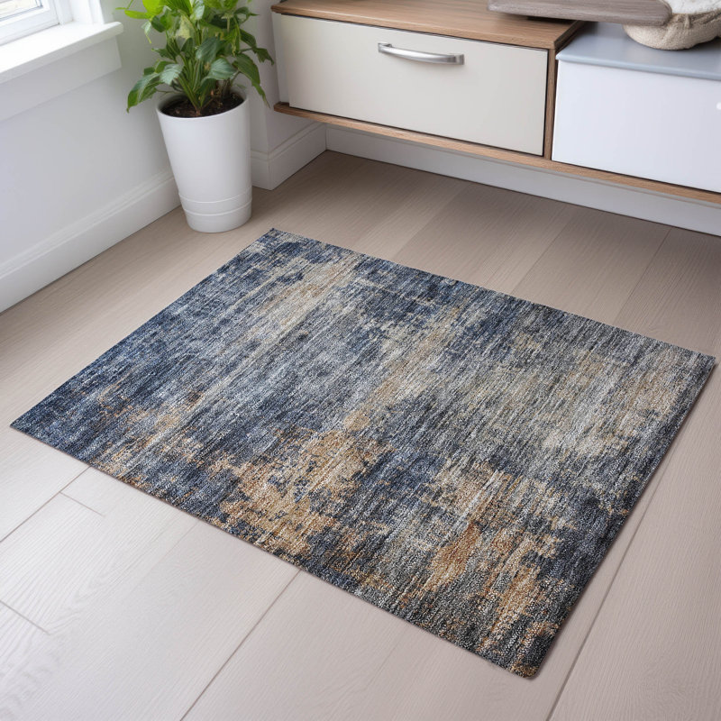 Premium Machine Washable Jerez AMF1217 Abstract Rug, Rectangle 1'8" x 2'6"