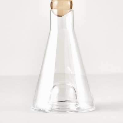Carafe en verre magique avec bouchon sphérique en verre