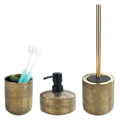 3-tlg. Badezimmerzubehör-Set Rivara