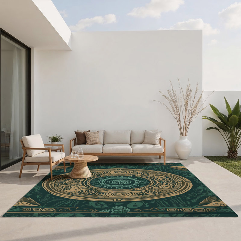 Tapis intérieur et extérieur Courageous Heart, Rectangle 9 pi x 12 pi