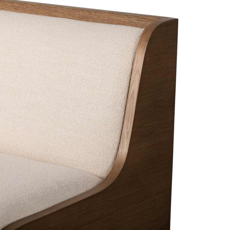 Priscilla RAF Dining Bench-72"-Crypton Wayfarer Snow, 32" H x 72" W x 26.5" D
