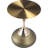 Kalup Gold Round Stainless Steel Side Table with Brushed Finish and Artistic Pedestal Base, Modern End Table for Living Room or Bedroom, No Assembly Required-1215072171