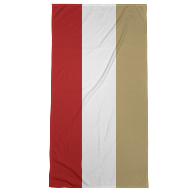 Microfiber Bath Towel, San Francisco Football Stripes White