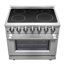 Cuisinière électrique autoportante 36 pouces Alta Qualita Massimo, 5 éléments, 5,36 pieds cubes avec friteuse à air-133120921