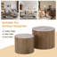 Ensemble de 2 tables basses gigognes avec pieds antidérapants Nesting-1272176175