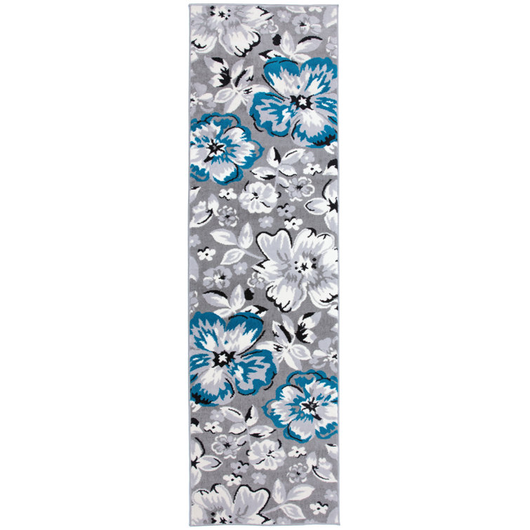 Rooshi Moroccan Blue/Gray/Ivory Area Rug