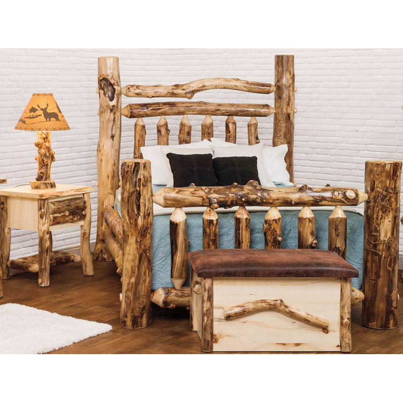Abbdelrahmane Solid Wood Spindle Bed