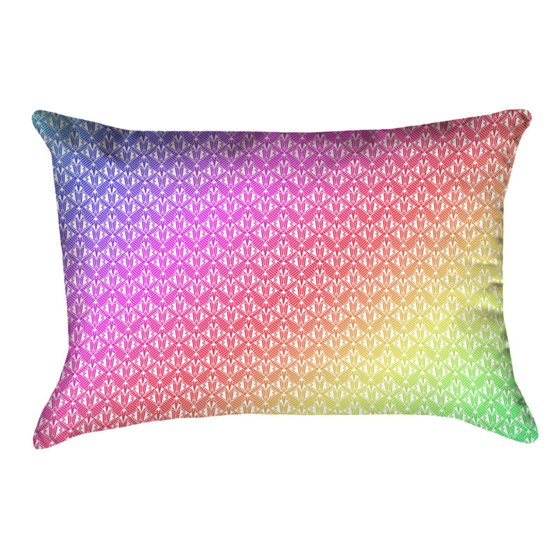 Housse de coussin Katelyn Elizabeth, Simili suède, Orange, rose et jaune