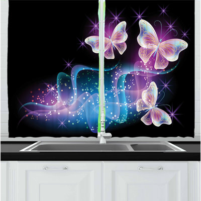 Butterfly Tailored Kitchen Curtain