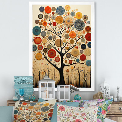 Orange orange, Basswood Tree Essence - Art mural arbre