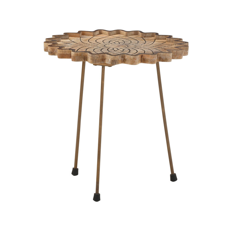 Delila Solid Wood 4 Legs Coffee Table, 45cm H x 40cm W x 40cm D