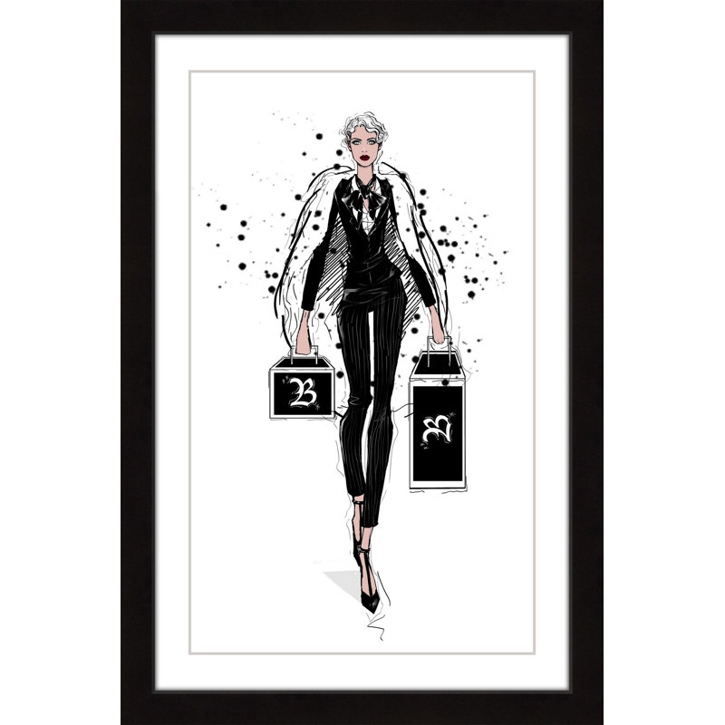 «Queen Bae» par Loretta So - impression encadrée sur papier, H 36 po x l 24 po x 1,5 po