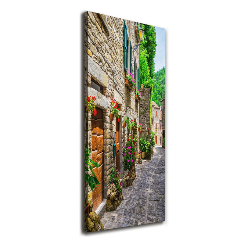 A Charming Street - Wrapped Canvas Print