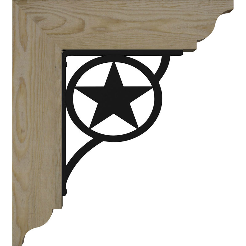 Support à fer triple Austin, Sapin de Douglas l 3 1/2 po x T 4 po (lisse), H 16 po x P 13 1/2 po