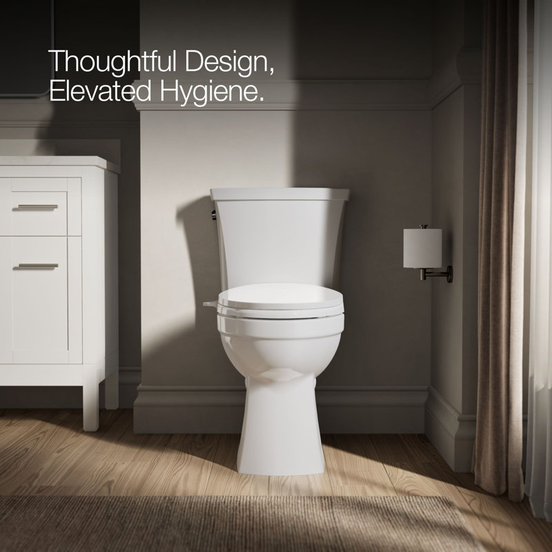 Purewash M300 Elongated Manual Bidet Toilet Seat, Non-Electric Bidet with Adjustable Bidet Sprayer